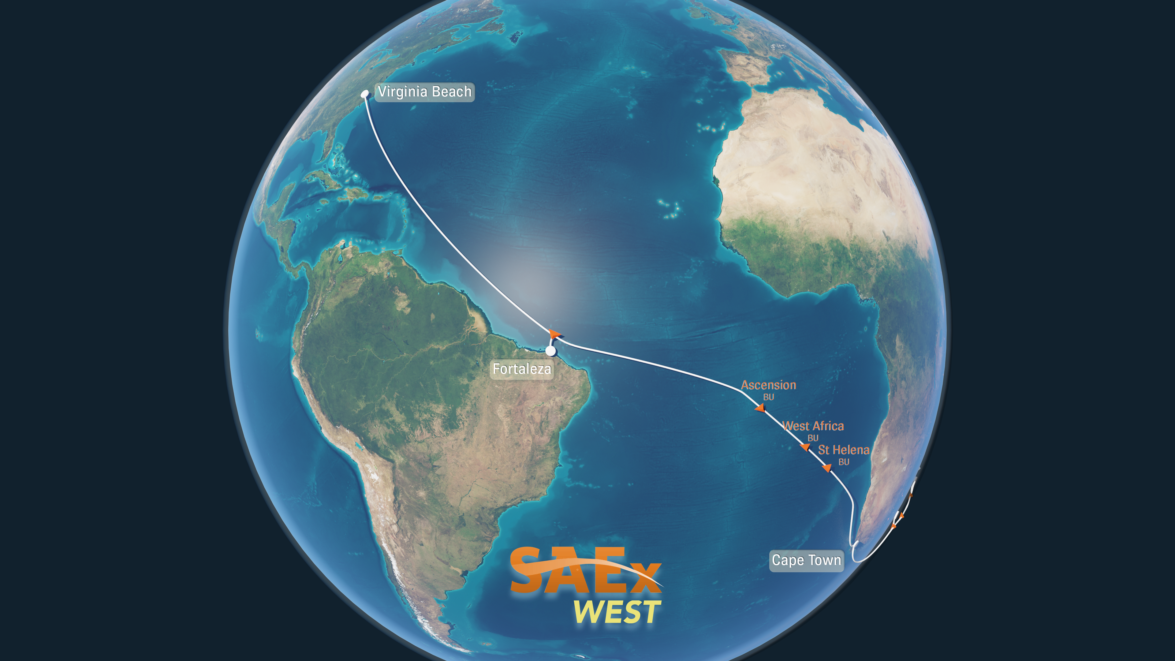 Topology and seabed profile of SAEx2 - South Asia Express Cable